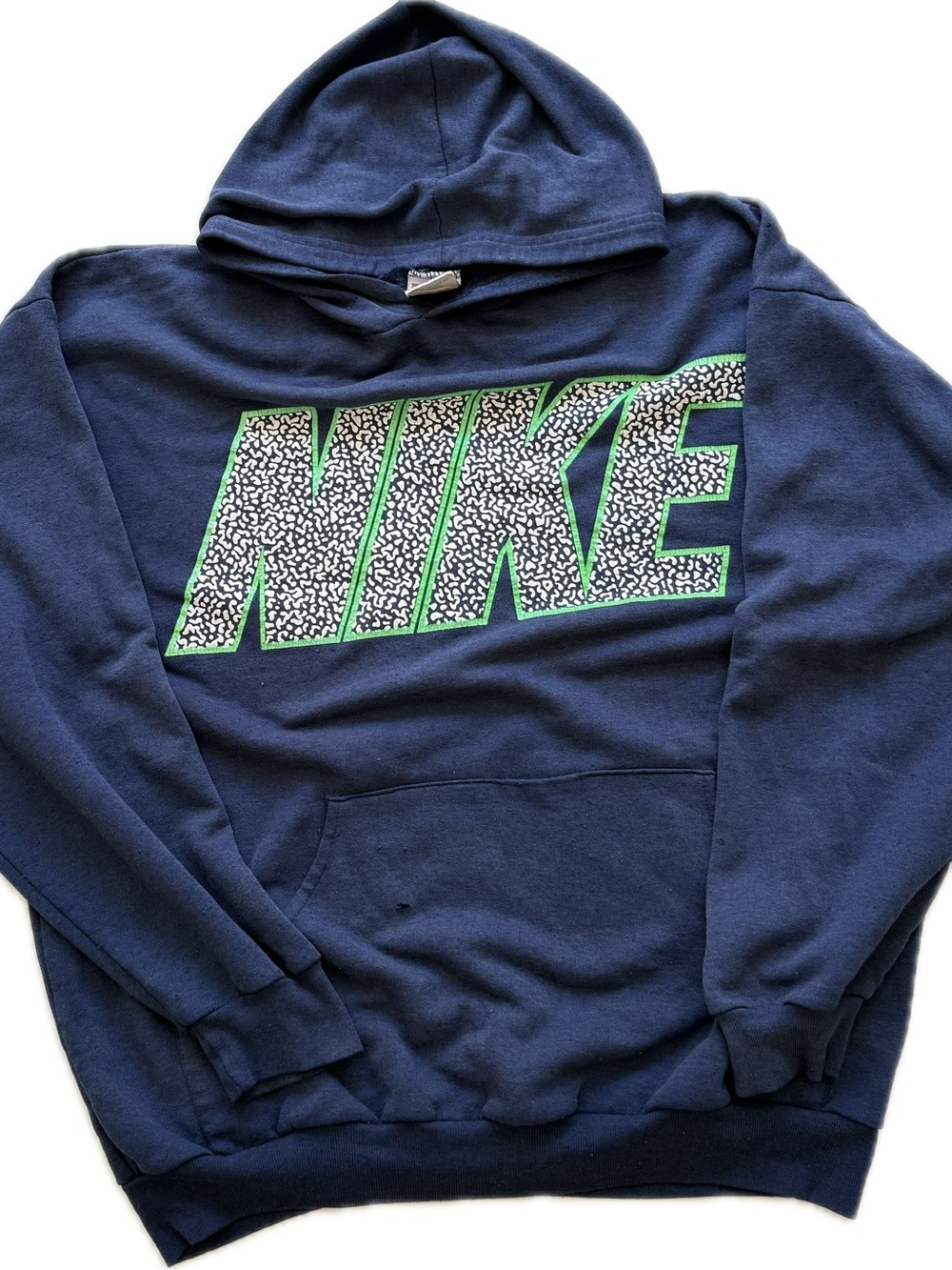 Nike Navy Crewneck Hoodie with Graphic NIKE Print